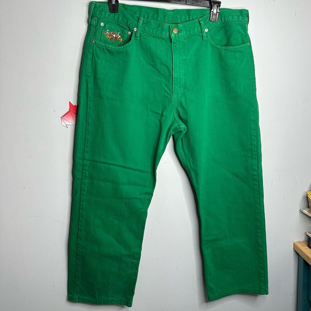 Polo Ralph Lauren Classic 867 Green Straight Leg Jeans Men's Size 38/29